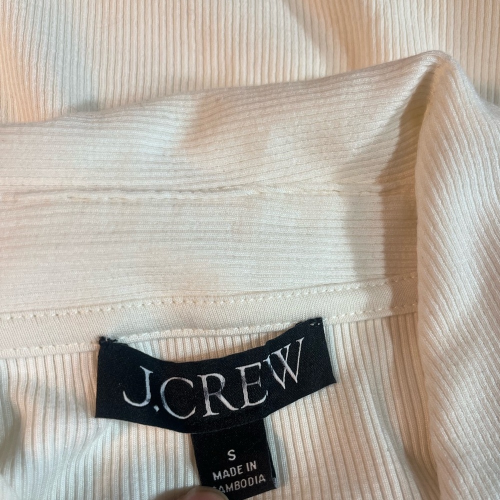 J.Crew Perfect rib polo shirt in ivory - Picture 8 of 8